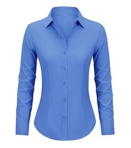 Vente directe d'usine femmes chemises habillées à manches longues bureau affaires vêtements d'extérieur décontractés chemise boutonnée formelle - Product Image 5