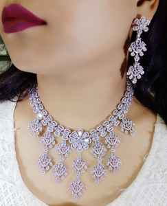 ชุดสร้อยคอพร้อมต่างหูคอลเลกชันเครื่องประดับอินเดียสำหรับเจ้าสาวที่มีคุณภาพสูง2025สินค้าหรูหราทำด้วยมือจำนวนมาก - Product Image 3