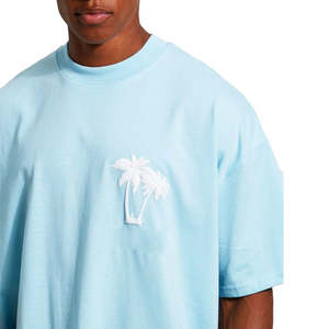 Unisex Customized Puff Print Summer Tracksuit Heavy Cotton Two-Piece Set Casual Knitted Fabric <b>Men's</b> Vintage <b>T</b> <b>Shirt</b> <b>Thermal</b> - Product Image 2