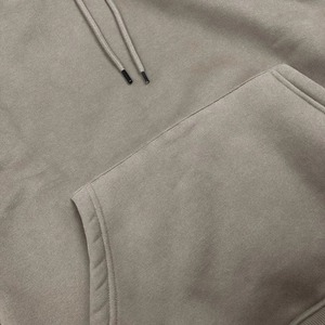 Embroidered Logo Satin Lined Hoodies 100% Cotton Streetwear Custom Heavyweight Blank Pullover Silk <b>Hoodie</b> for Men - Product Image 6