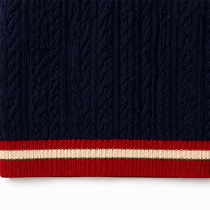 <b>Cable</b> knitted Breathable Soft Touch V-Neck <b>Cardigan</b> unisex Varsity Striped <b>Knit</b> Sweater Button Up <b>Cardigan</b> for Trendy Youth - Product Image 5
