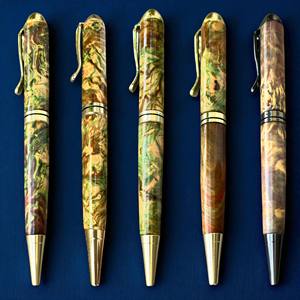 Aquamarine Collection Luxury Executive Ballpoint <b>Pen</b> Handcrafted With Burl Stabilized Wood 0.7mm Writing Width Executive <b>Gift</b> - Product Image 1