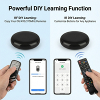 Pengendali Jarak Jauh Universal WiFi IR RF 433MHz 315MHz Modul Otomasi Rumah Pintar Tuya Kontrol Suara untuk Alexa Google Assistant