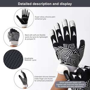 Wholesale Original American <b>Football</b> Receiver <b>Gloves</b> for <b>Youth</b> Best Grip Sports Gear with Custom Logo - Product Image 2