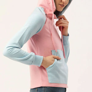 Meilleur style de qualité supérieure pull à capuche pour femme séchage rapide long sweat couleur unique conception imprimée personnalisée à capuche - Product Image 3