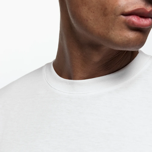 T-shirt surdimensionné à épaules tombantes en gros, personnalisé, imprimé de haute qualité, couleur unie, pour homme, été, en coton et fibre de bambou - Product Image 5