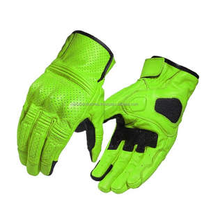 Guantes de Motocicleta Unisex Retro de Piel de Cabra Genuina Perforada con Protección de Nudillos Elásticos para Ciclismo Casual al Aire Libre - Product Image 4