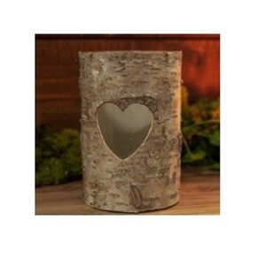 Portavelas de madera con forma de corazón de diseño personalizado, vajilla decorativa, portavelas de té elegante, portavelas de madera - Product Image 1