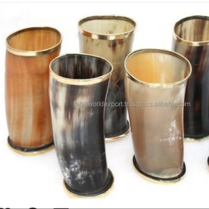 Jarra de cuerno de buey Natural hecha a mano de estilo vikingo, Natural copa de vino de cristal, vaso de chupito para vino Ale Mead con cuerno de búfalo - Product Image 5