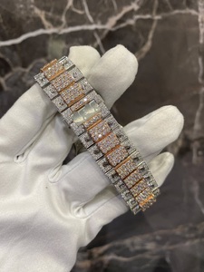 41mm Luxury Stainless Steel Antiqued Square Moissanite Diamond <b>Watch</b> Iced Elegant Hip Hop Buss Mechanical Movement Analog Date - Product Image 4