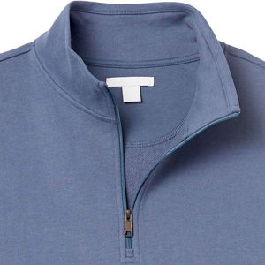 Sweat-shirt décontracté uni à fermeture éclair sur le côté, unisexe, en polaire, pull chaud, streetwear tendance, haut pour l'hiver, vente en gros - Product Image 3