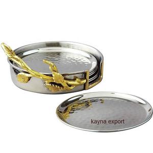 Posavasos de metal dorado y negro de último diseño para menaje de cocina y restaurante y posavasos de metal doméstico moderno para mesa de té - Product Image 2
