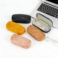 Étui à lunettes rigide personnalisé avec logo, motif floral en relief, antichoc, pour lunettes de soleil et de vue unisexe – Vente en gros
