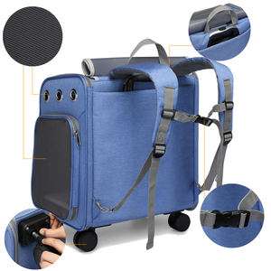 Sac de <span class=keywords><strong>transport</strong></span> <span class=keywords><strong>pour</strong></span> animaux de compagnie télescopique approuvé par la TSA des compagnies aériennes, pliable, respirant, en maille, avec roues amovibles, <span class=keywords><strong>valise</strong></span> <span class=keywords><strong>pour</strong></span> animaux de compagnie <span class=keywords><strong>pour</strong></span> les voyages - Product Image 3