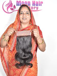 Exporté super nouveau meilleure qualité styles indien fermeture de cheveux humains vague de corps soyeux lisse doux brillant naturel disponible à la vente - Product Image 6