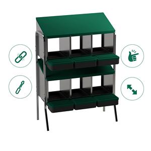 Nido <span class=keywords><strong>de</strong></span> puesta <span class=keywords><strong>de</strong></span> acero galvanizado <span class=keywords><strong>de</strong></span> calidad premium MG03D-L: Recolección <span class=keywords><strong>de</strong></span> huevos sin complicaciones, <span class=keywords><strong>gallinas</strong></span> <span class=keywords><strong>felices</strong></span> - Product Image 5