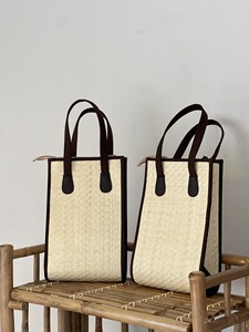 Elegante colección de hojas de Palmyra, bolso de mano ecológico para mujer, correas de hombro dobles hechas a mano, cierre de cremallera Floral conveniente - Product Image 6