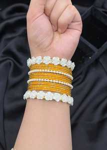 Customized Velvet Fabric <b>Copper</b> Alloy Bangle Churian Sets Trendy Silver Plated High-grade <b>for</b> <b>Women</b> Latest Festive Eid Party - Product Image 4