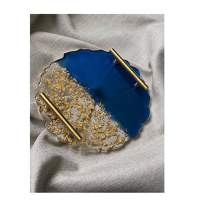 Plateau en résine écologique, élégant et fonctionnel, idéal pour servir sur la table basse, prix de gros en Inde - Product Image 3