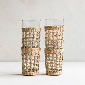 Natural Woven Handmade Cup Cover Tabletop Decoration Cheapest Price <b>Wine</b> <b>Glass</b> <b>Holder</b> Made in Vietnam - Product Image 2