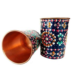 แก้วน้ำดื่มโลหะทำจากทองแดงดีไซน์แบบทุบสำหรับใช้ในบ้านเครื่องครัวใช้ในการจัดเลี้ยง - Product Image 4