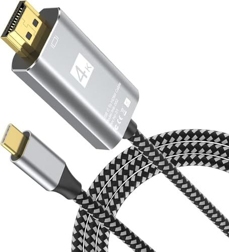GADEBAO USB-C to for 4K 10FT Braided Cable for iPhone 15/16 Pro/Max MacBook Pro/Air iMac iPad Pro Dell XPS 13/15 S24/S10