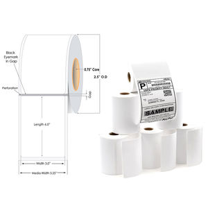 100x190 compostable 4x6 인치 100*150mm 102*153mm <span class=keywords><strong>rfid</strong></span> 직접 열 배송 라벨 <span class=keywords><strong>a4</strong></span> 통합 롤 접착제 배송 라벨 - Product Image 4