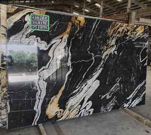 Alta demanda fusión oro granito Natural cósmico Magma losas azulejos fábrica India para pisos de lujo baño cocina encimeras - Product Image 2