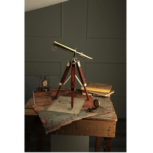 Telescopio de latón vintage con soporte de trípode soporte de acabado antiguo para acampar aventuras al aire libre al precio de fábrica barato al por mayor - Product Image 3