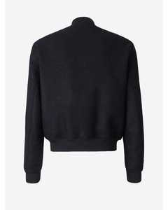 Chaqueta Bomber Varsity de Piel de Oveja con Logotipo Personalizado, Mangas de Cuero, Transpirable, Informal, para Invierno - Product Image 4