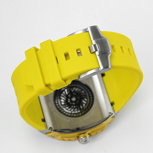 Montre mécanique automatique de luxe 82S0 avec boîtier en acier inoxydable, bracelet en silicone, cadran squelette - Product Image 1