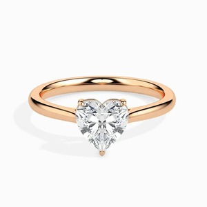 1.00 Ct Heart Cut <b>Solitaire</b> Moissanite <b>Ring</b> with Freshwater Pearl <b>Silver</b> & Gold Plated Vintage Engagement <b>Ring</b> - Product Image 1