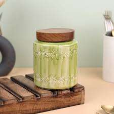 Pot en céramique artisanal pour la cuisine quotidienne, idéal pour le rangement décoratif, pot en céramique élégant pour le garde-manger et le comptoir, prix abordable - Product Image 5