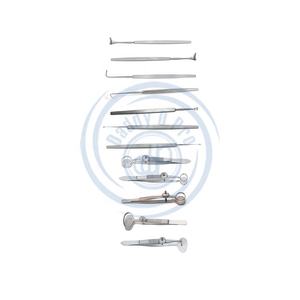 Juego de instrumentos quirúrgicos de tapa de ojo, conjunto de instrumentos de oftalmotología reutilizables de acero inoxidable, clase I, 35 piezas - Product Image 4