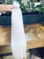 Extensions de cheveux humains lisses bruts bon marché couleur blond cendré 60, 613 même cuticule alignée sans enchevêtrement