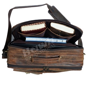 Trending Handmade Genuine Leather Messenger <b>Bag</b> Briefcase Style Laptop <b>Shoulder</b> <b>Bag</b> for <b>Men</b> and Women for College and Office Use - Product Image 5