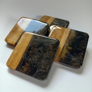 Classic Style Best Shaped Resin and Wooden Coaster <b>Set</b> Custom Material Kitchen Stone Pads Handmade in India - Product Image 5