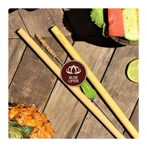 Pajitas de bambú reutilizables más vendidas, pajitas naturales ecológicas, pajitas sostenibles biodegradables para bebidas frías y calientes - Product Image 1