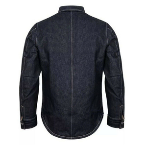 Camisa vaquera para motocicleta, forro de Kevlar azul oscuro sólido, camisa protectora de 3 capas para vaqueros con armadura CE OEM - Product Image 2