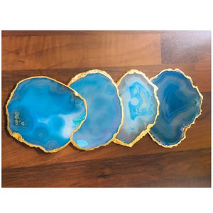 Posavasos de cristal de piedra de ágata pulida ecológica, artesanías naturales al por mayor para el hogar, Hotel, restaurante, decoración de mesa, taza de té - Product Image 1