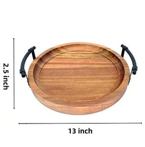 Plateau de service en bois naturel forestier, plateau en bois personnalisé, plateau de présentation en bois robuste, plateau à vaisselle, plat fait à la main - Product Image 6