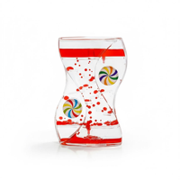 Minuteur à mouvement liquide rotatif en forme de moulin à vent, jouet sensoriel relaxant en plastique écologique, sablier à mouvement liquide, minuteur à bulles