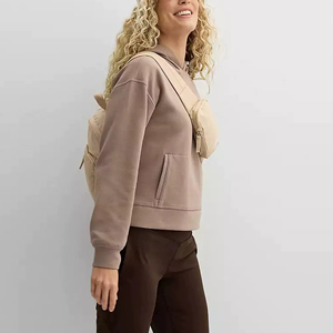 Sweat-shirts à capuche surdimensionnés en molleton pour femmes, entièrement personnalisés, imprimés, hiver, 100% coton, respirants, grande taille, streetwear pour adultes - Product Image 4