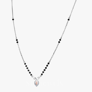 Cadena de cuentas elegante Stonewels Tilak Double Tone Diamond Mangalsutra para bodas con diseño dorado de dos tonos brillantes - Product Image 5