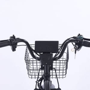 Black Fat Tire <b>Electric</b> <b>Pedicab</b> Tricycle 48V 500W Aluminum Frame Adult Mobility Trike with Basket Removable Battery - Product Image 3