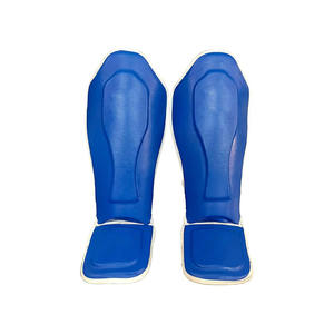Protège-tibias en cuir de vachette pour Muay Thai Kickboxing & BJJ Boxe Sparring Protecteurs de jambes et de pieds et équipement - Product Image 6