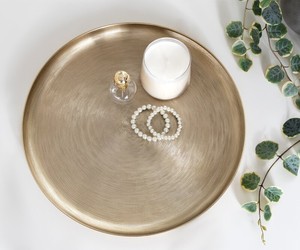 Plateau décoratif rond en aluminium pour les produits d'affichage pour la décoration d'hôtel à bas prix - Product Image 2