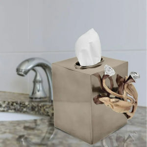Conception avantageuse Boîte à mouchoirs en métal pour la décoration de la maison avec accent floral Boîte à mouchoirs de table Porte-serviettes pour les fournisseurs d'hôtels - Product Image 4