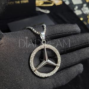 Cadena de diamantes cultivada en laboratorio de Plata de Ley 925 de Hip Hop con colgante, joyería de diseño personalizado - Product Image 3