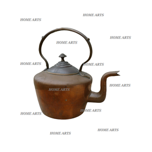 Théière et cafetière en laiton martelé faite à la main, design antique, forme ronde, théière pour accessoires de cuisine - Product Image 6